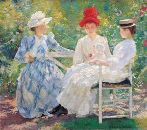 Three Sisters, a Study in June Sunlight By Edmund Charles Tarbell