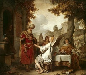 Abraham and the Three Angels by Eeckhout, Gerbrand van den  